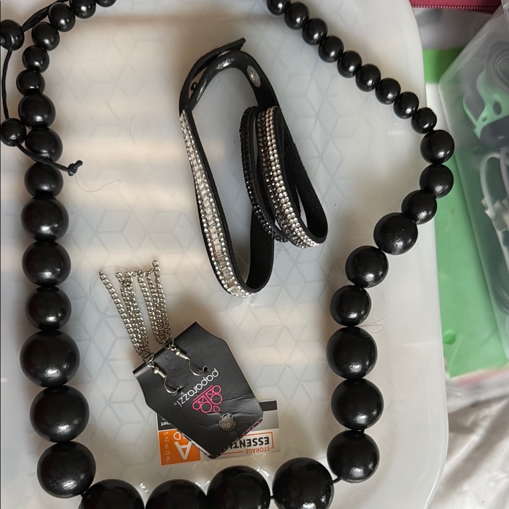 Paparazzi Black Beaded Necklace Classic Jewelry